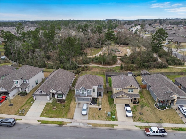 bird's eye view with a residential view