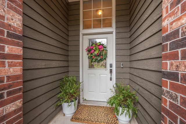 view of doorway to property