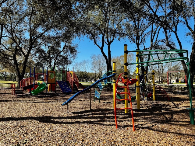 view of community jungle gym