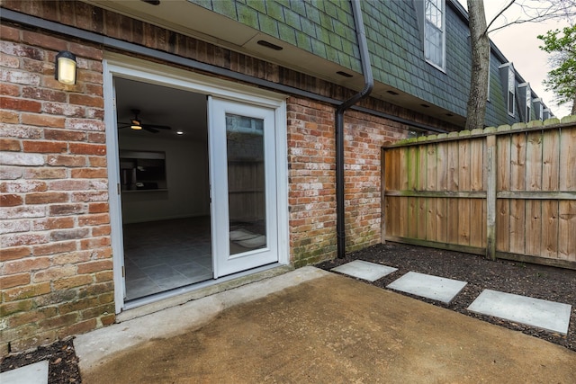 view of patio with fence