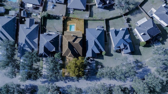 aerial view with a residential view