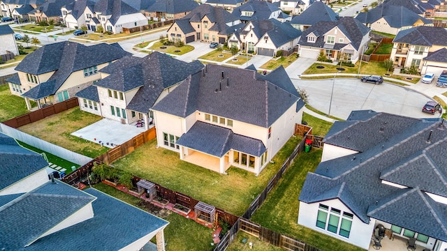 drone / aerial view with a residential view