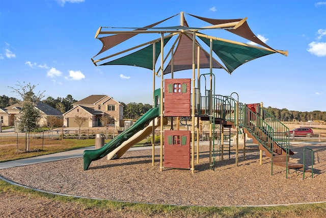 view of community jungle gym