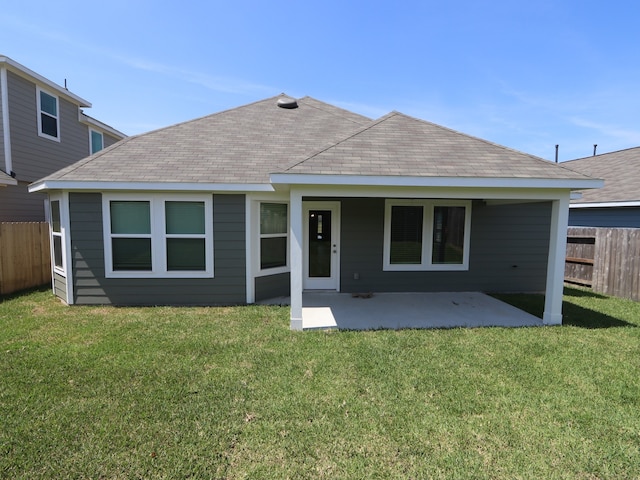 22450 Birchfield Grove Ln, New Caney, TX 77357 - back of house with a patio and a shingled roof