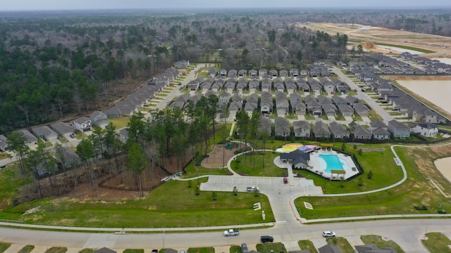 drone / aerial view featuring a residential view