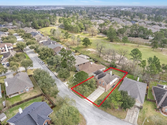 drone / aerial view featuring a residential view