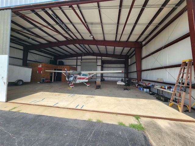 garage with a carport