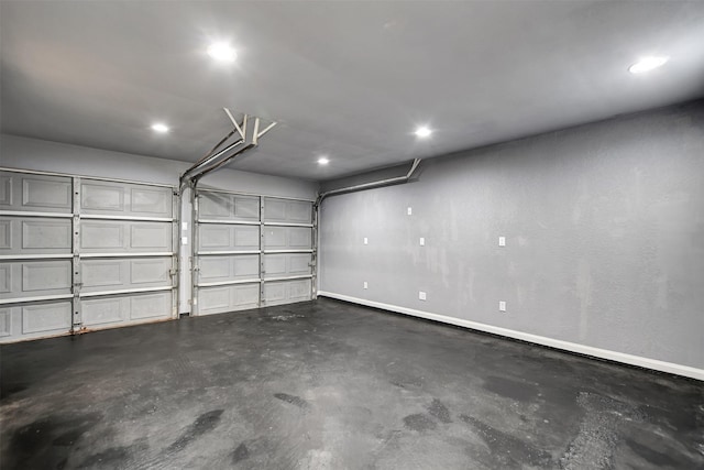 garage featuring baseboards