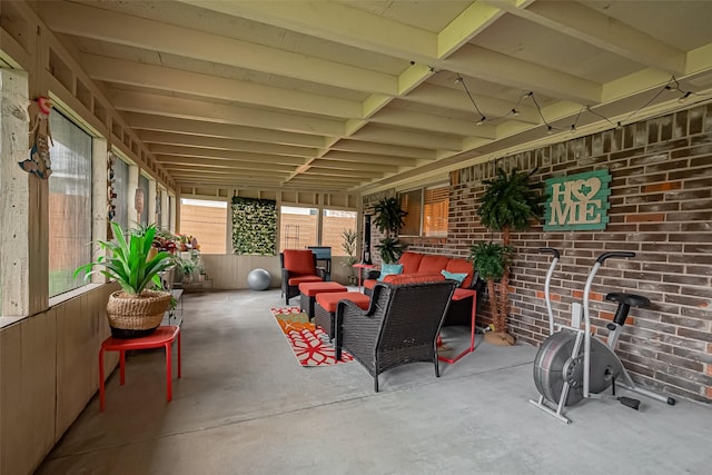 view of patio / terrace featuring an outdoor living space