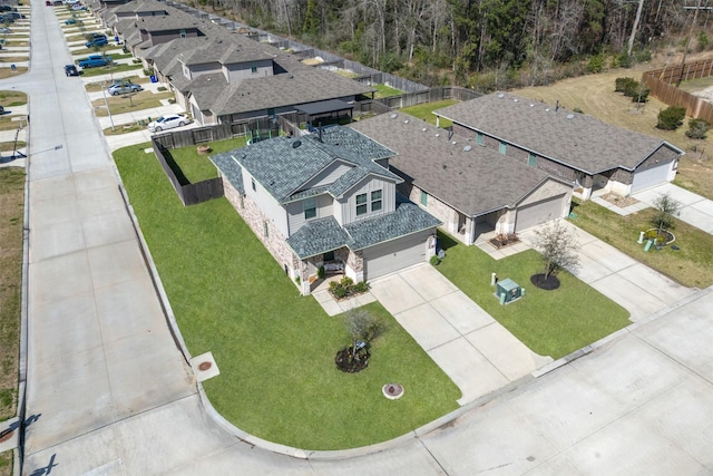 drone / aerial view featuring a residential view