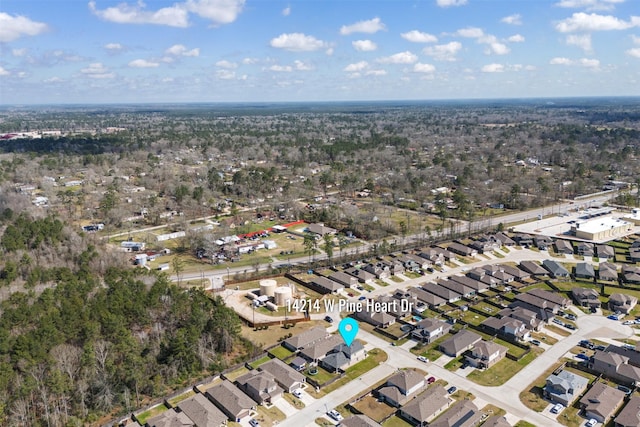 drone / aerial view featuring a residential view