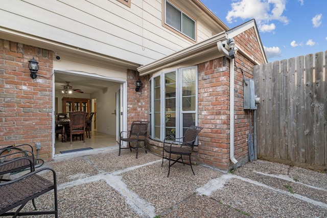 view of patio with fence