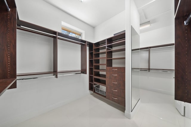 view of walk in closet