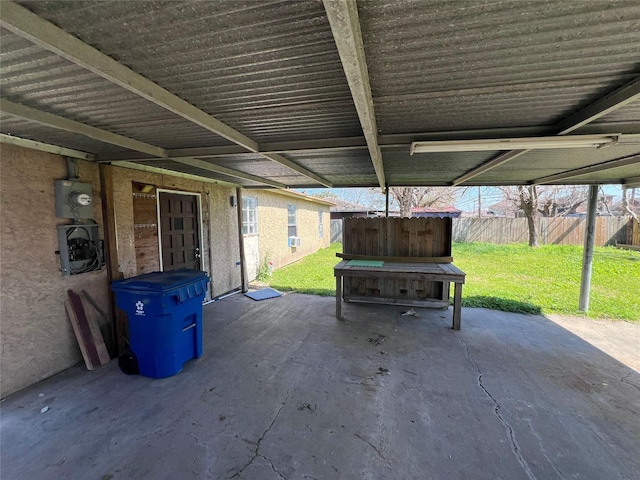 view of patio / terrace with fence