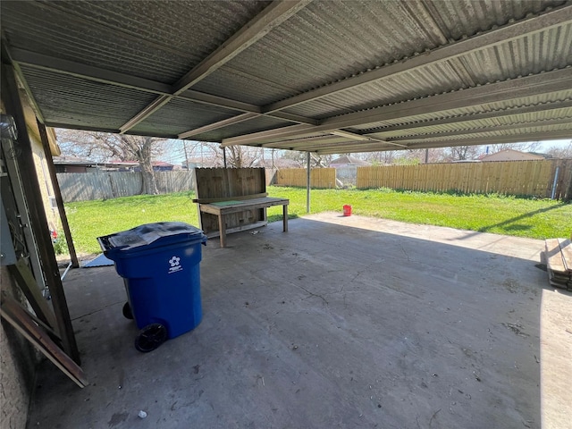 view of patio / terrace with a fenced backyard