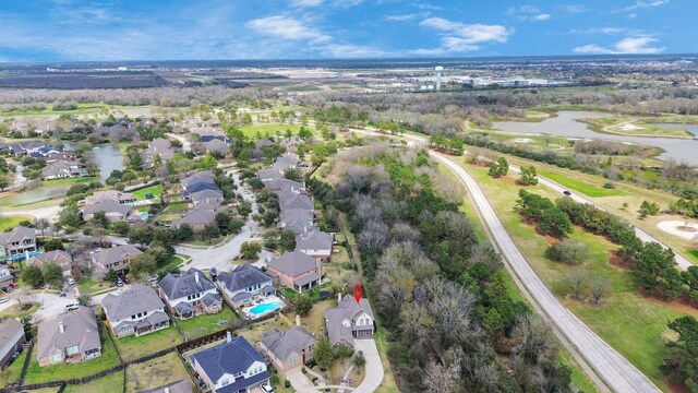 drone / aerial view with a residential view