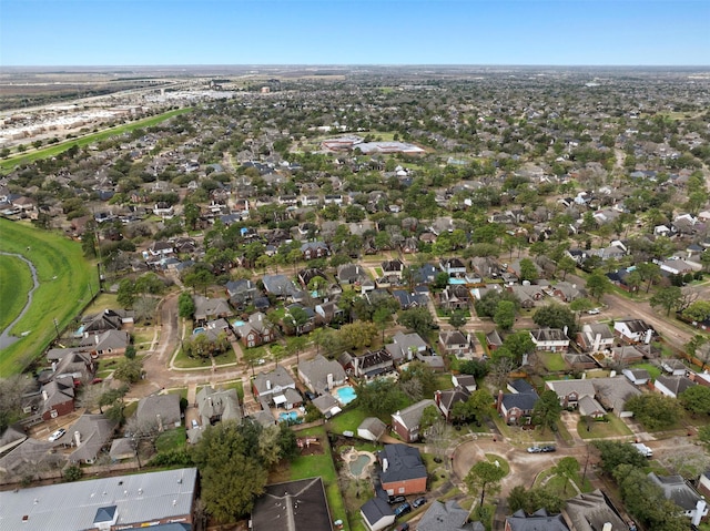 bird's eye view with a residential view