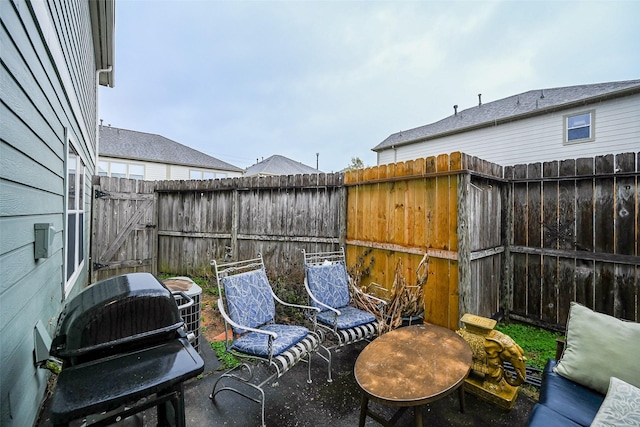 view of patio / terrace with a fenced backyard