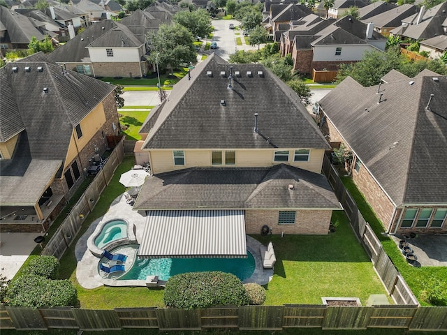 birds eye view of property featuring a residential view