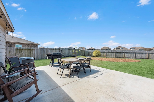 view of patio / terrace with a fenced backyard