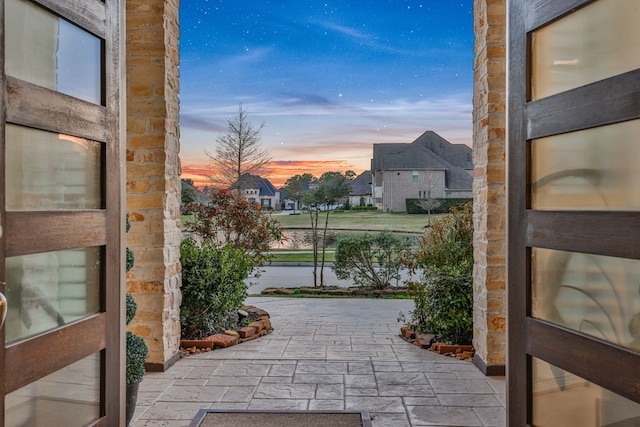 exterior space with a patio