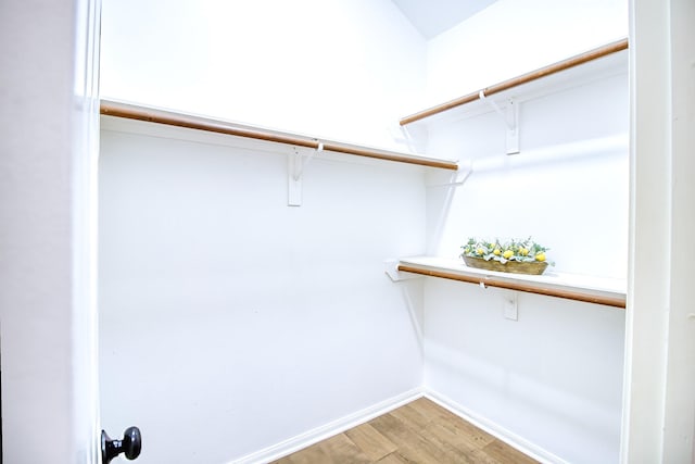 spacious closet with light wood-style floors