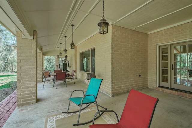 view of patio with outdoor dining space