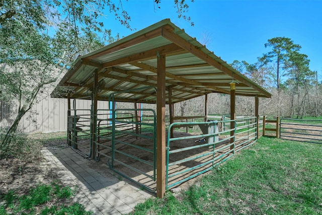 view of horse barn