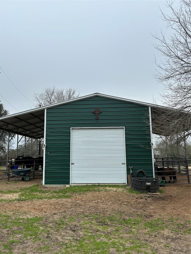 garage with driveway