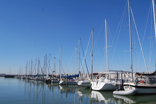 exterior space featuring a water view