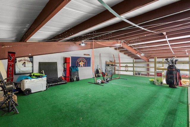 interior space featuring carpet flooring