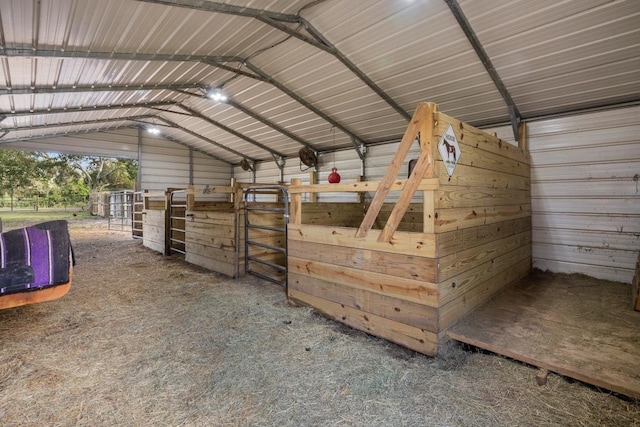 view of horse barn