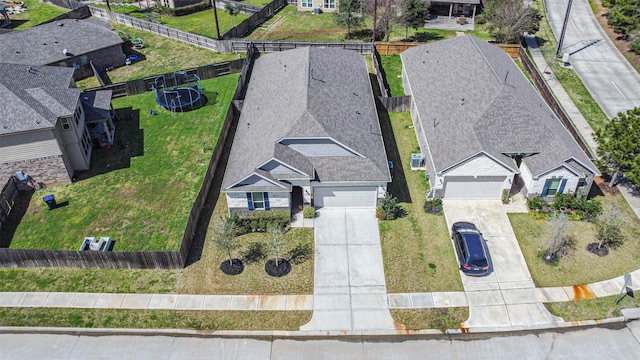 drone / aerial view with a residential view