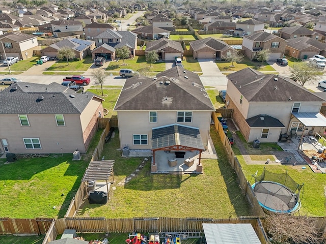 aerial view featuring a residential view