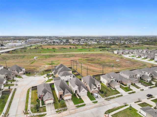 drone / aerial view with a residential view