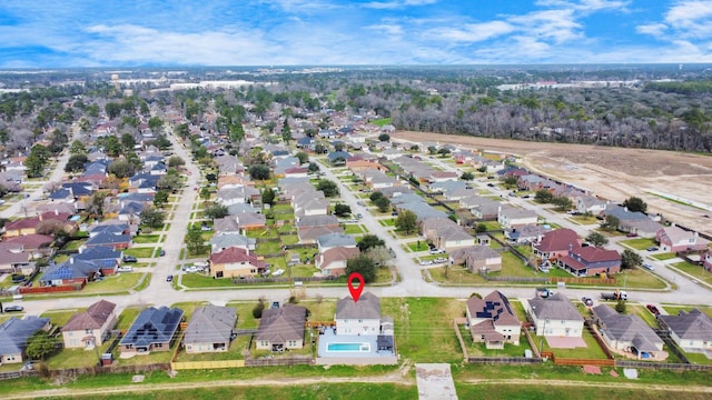 aerial view featuring a residential view