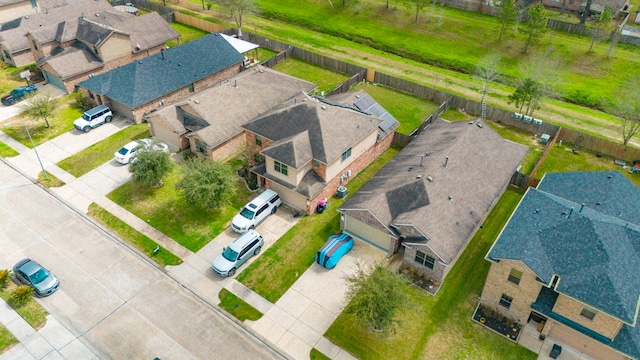 drone / aerial view with a residential view