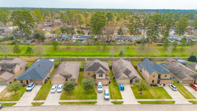 aerial view with a residential view