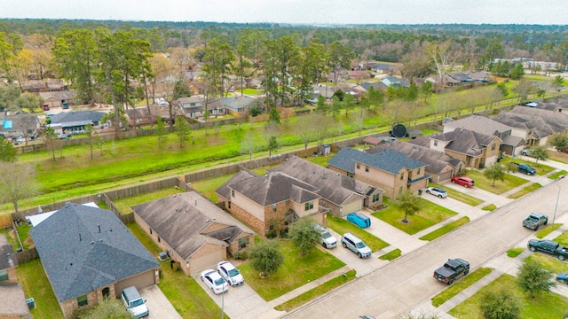 aerial view featuring a residential view