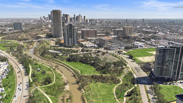 aerial view with a view of city