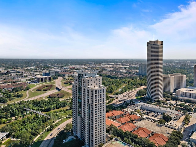 aerial view featuring a view of city