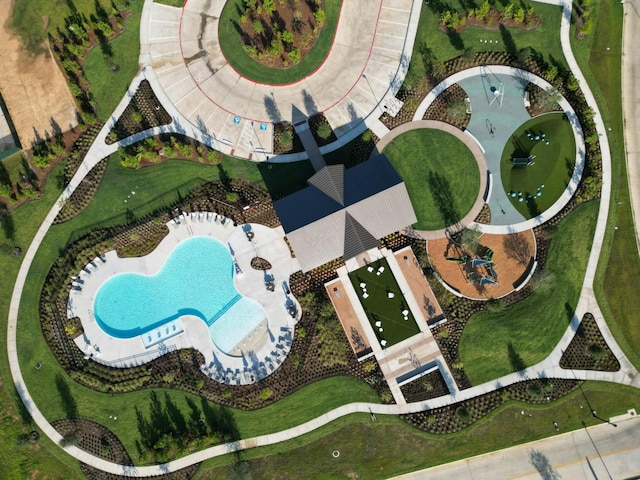 19126 Hazel Firs Ln, Magnolia, TX 77355 - bird's eye view of a pool