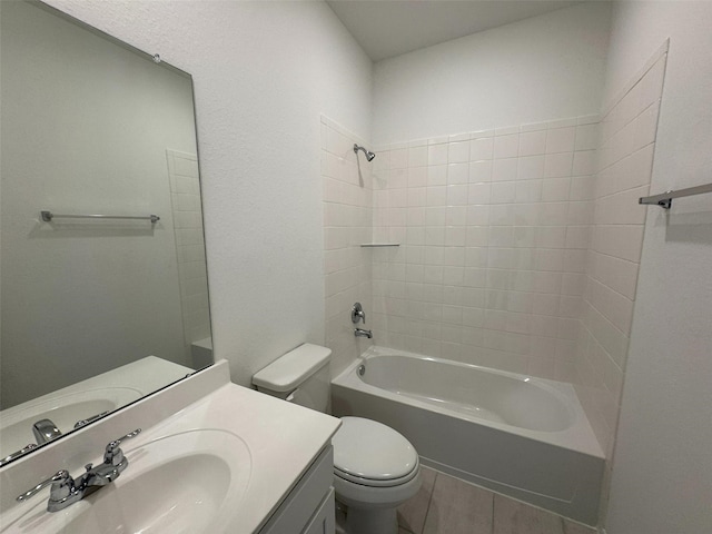 19126 Hazel Firs Ln, Magnolia, TX 77355 - bathroom with toilet, shower / bathtub combination, and vanity