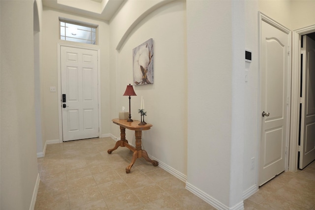 foyer with baseboards