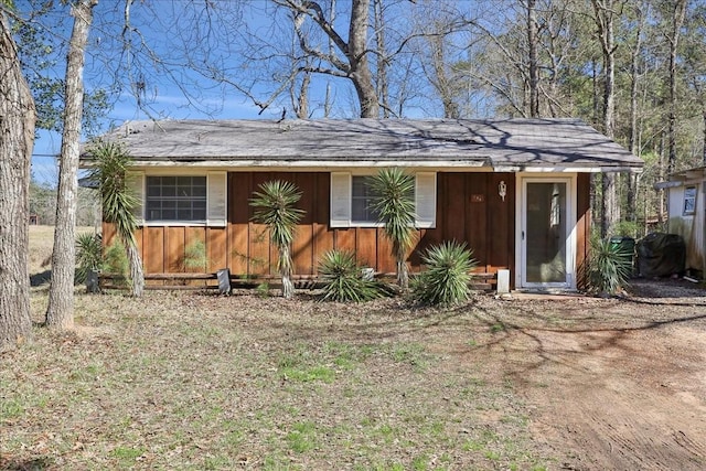 exterior space with board and batten siding