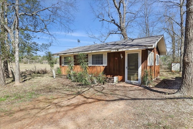 view of front of house with board and batten siding