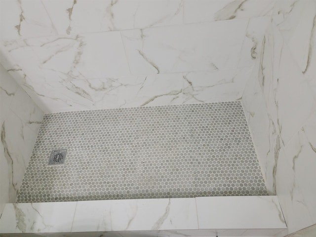 room details featuring a tile shower