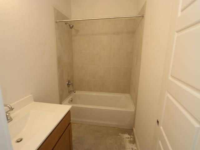 22427 Birchfield Grove Ln, New Caney, TX 77357 - full bathroom with vanity and shower / washtub combination