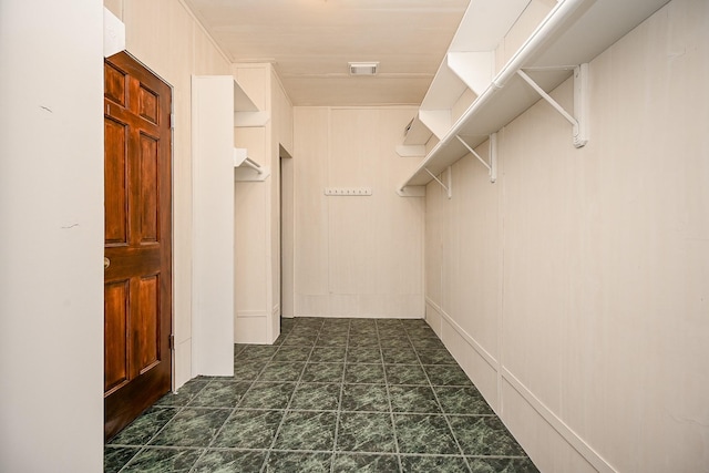 spacious closet with visible vents