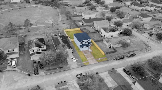 bird's eye view with a residential view